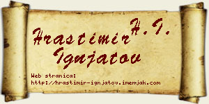 Hrastimir Ignjatov vizit kartica